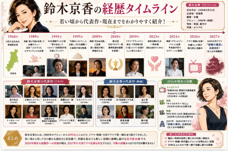 鈴木京香の経歴