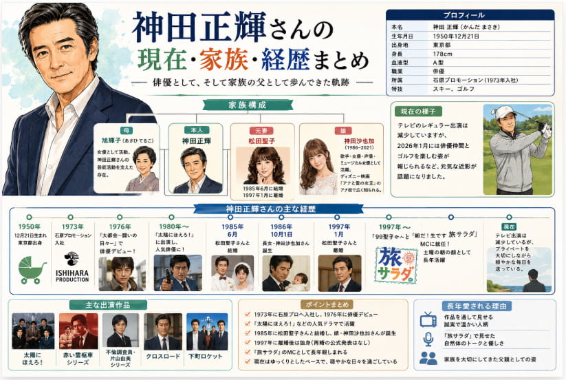 神田正輝の家族構成